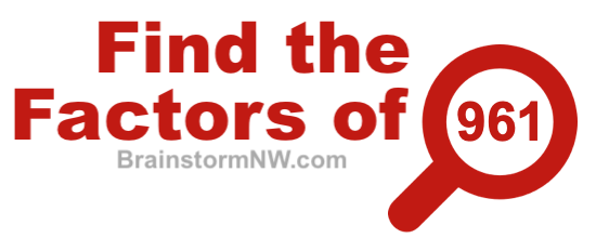 Find the factors of 961 Find the factors of 961