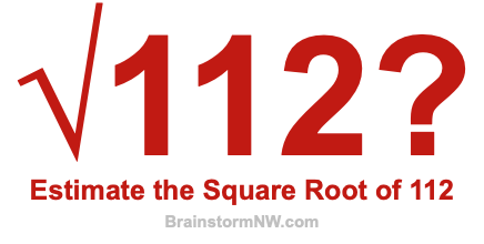 Estimate the Square Root of 112 Estimate the Square Root of 112