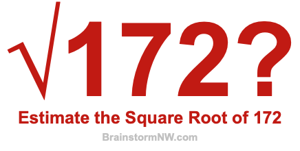 Estimate the Square Root of 172