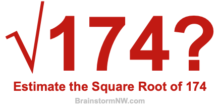 Estimate the Square Root of 174