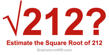 Estimate the Square Root of 212