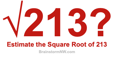 Estimate the Square Root of 213