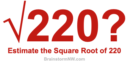 Estimate the Square Root of 220