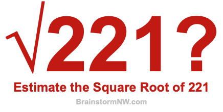 Estimate the Square Root of 221