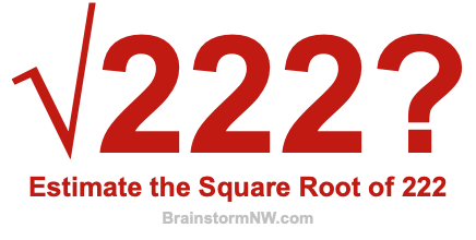 Estimate the Square Root of 222