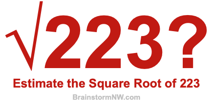 Estimate the Square Root of 223