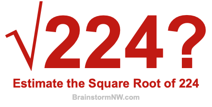Estimate the Square Root of 224