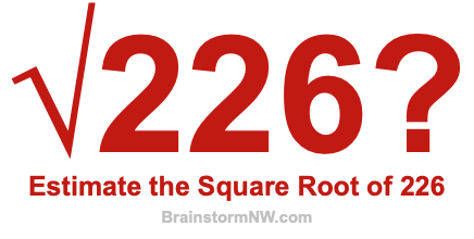 Estimate the Square Root of 226