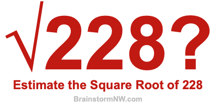 Estimate the Square Root of 228