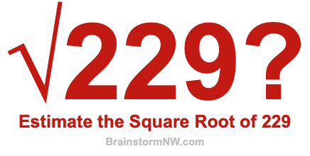 Estimate the Square Root of 229