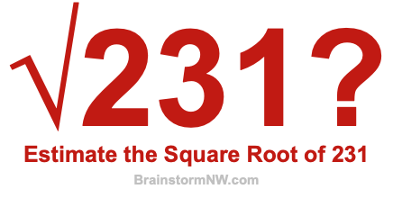 Estimate the Square Root of 231