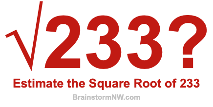 Estimate the Square Root of 233