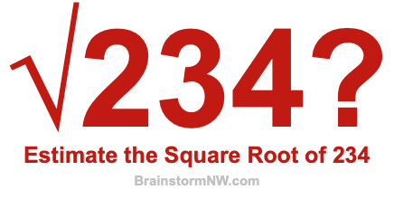 Estimate the Square Root of 234