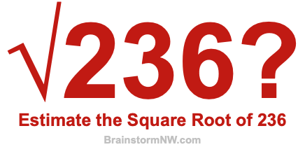 Estimate the Square Root of 236