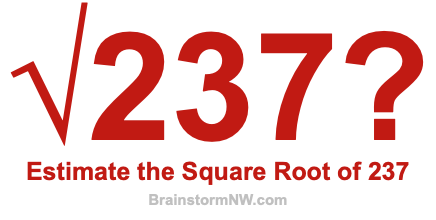 Estimate the Square Root of 237