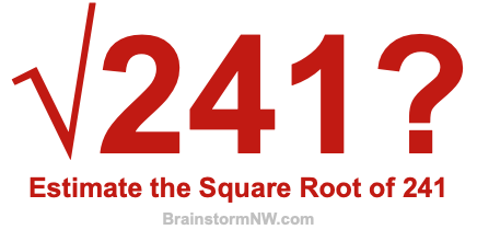 Estimate the Square Root of 241