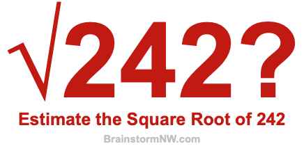 Estimate the Square Root of 242