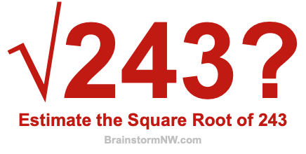 Estimate the Square Root of 243