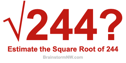 Estimate the Square Root of 244