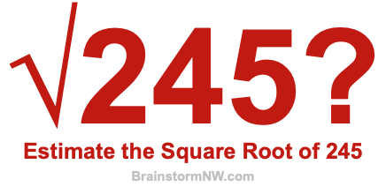 Estimate the Square Root of 245