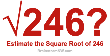 Estimate the Square Root of 246