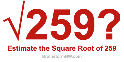 Estimate the Square Root of 259