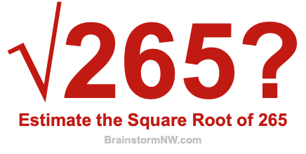 Estimate the Square Root of 265