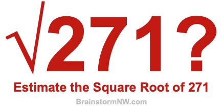Estimate the Square Root of 271
