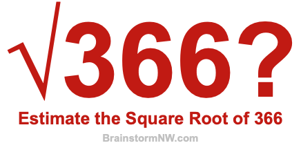 Estimate the Square Root of 366 Estimate the Square Root of 366