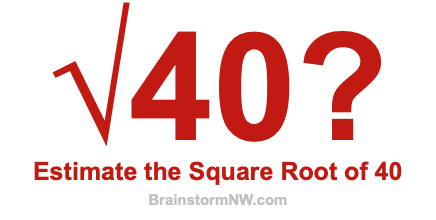 Estimate the Square Root of 40 Estimate the Square Root of 40