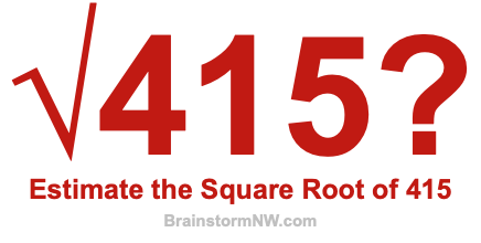 Estimate the Square Root of 415