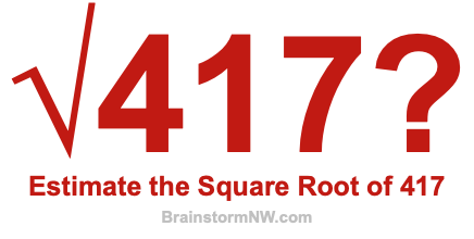 Estimate the Square Root of 417