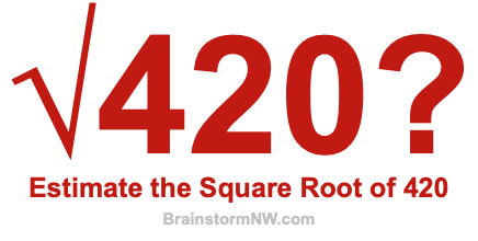 Estimate the Square Root of 420