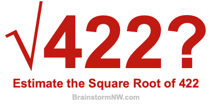 Estimate the Square Root of 422