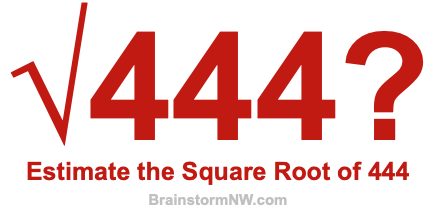 Estimate the Square Root of 444