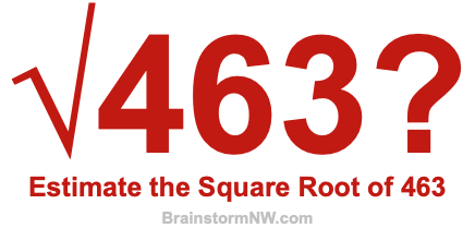 Estimate the Square Root of 463