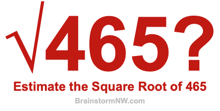 Estimate the Square Root of 465