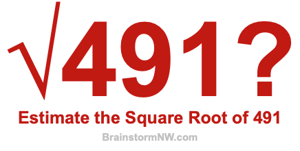 Estimate the Square Root of 491