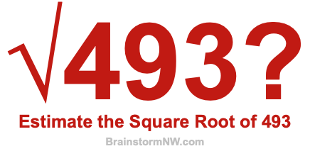 Estimate the Square Root of 493