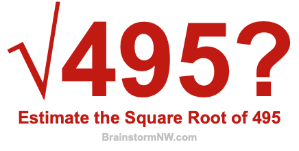 Estimate the Square Root of 495