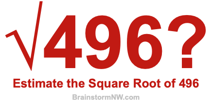 Estimate the Square Root of 496