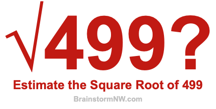 Estimate the Square Root of 499