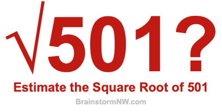 Estimate the Square Root of 501