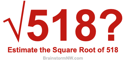 Estimate the Square Root of 518