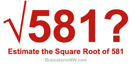 Estimate the Square Root of 581