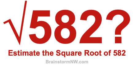 Estimate the Square Root of 582