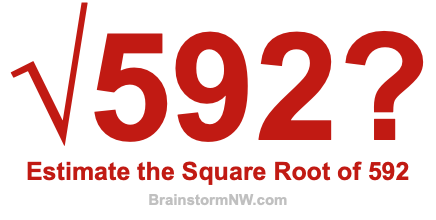 Estimate the Square Root of 592