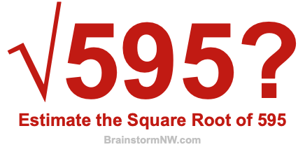 Estimate the Square Root of 595