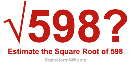 Estimate the Square Root of 598