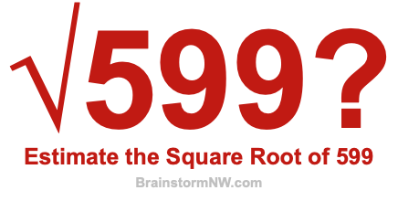 Estimate the Square Root of 599